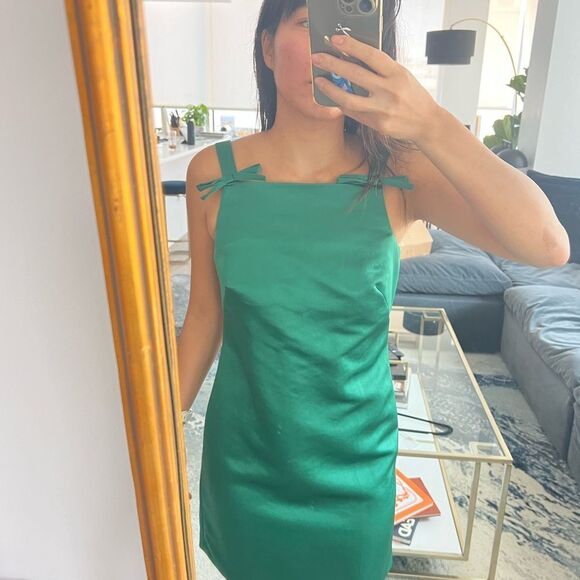 NWT LK Bennett Emerald Green mini dress - Picture 3 of 8